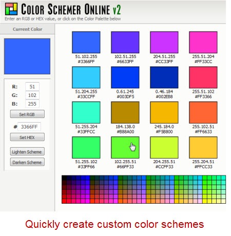 The Rapid E-Learning Blog - use Color Schemer to create color schemes