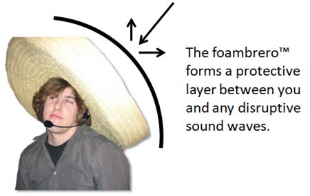 The Rapid E-Learning Blog - foambrero to diffuse sound waves behind you