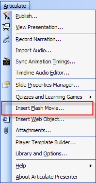 Insert Flash Movie
