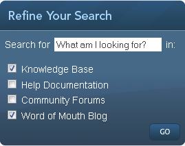 Refine Support Search