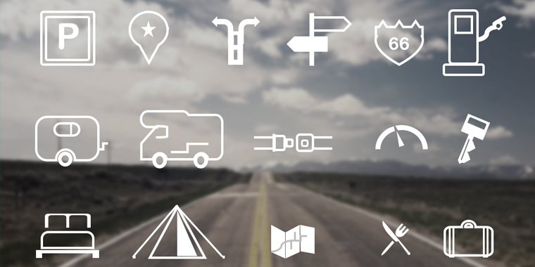 Kostenloser Download: Roadtrip Icons