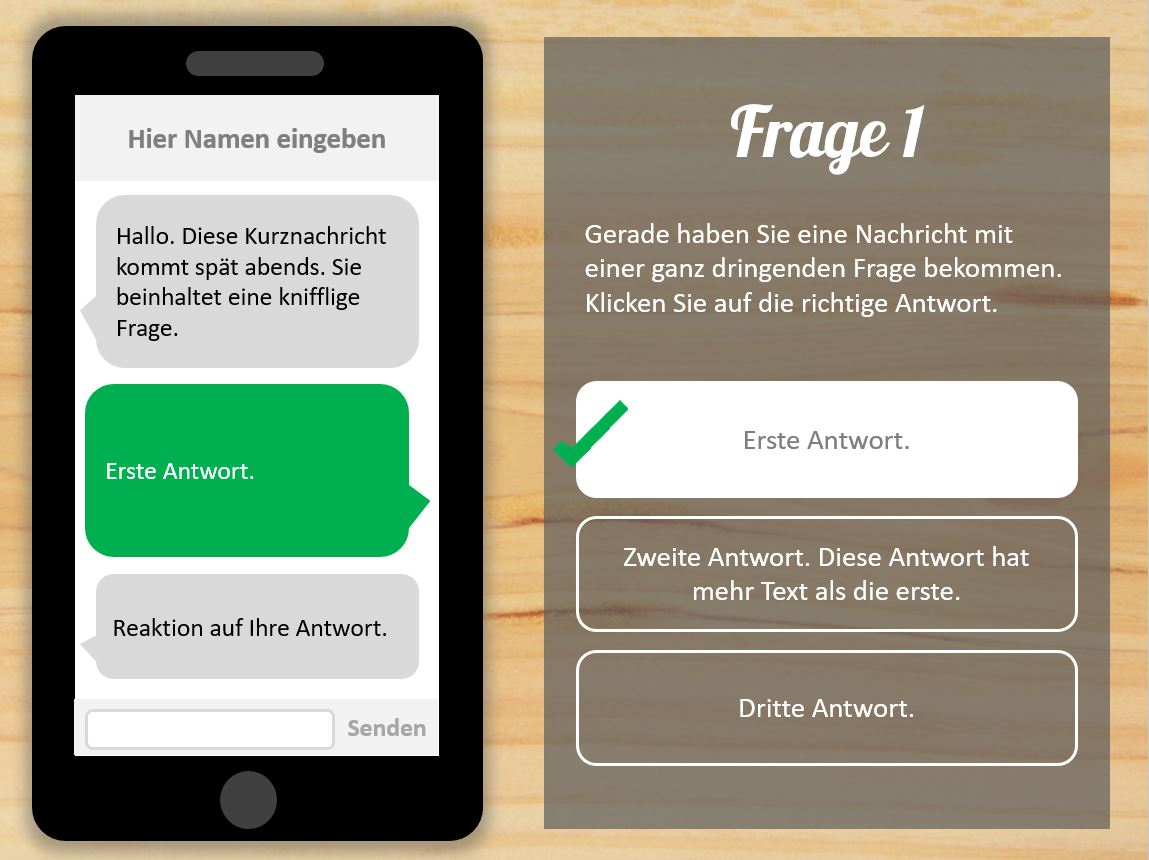 Powerpoint Vorlage Fur Kurznachrichten Szenario Quiz Articulate