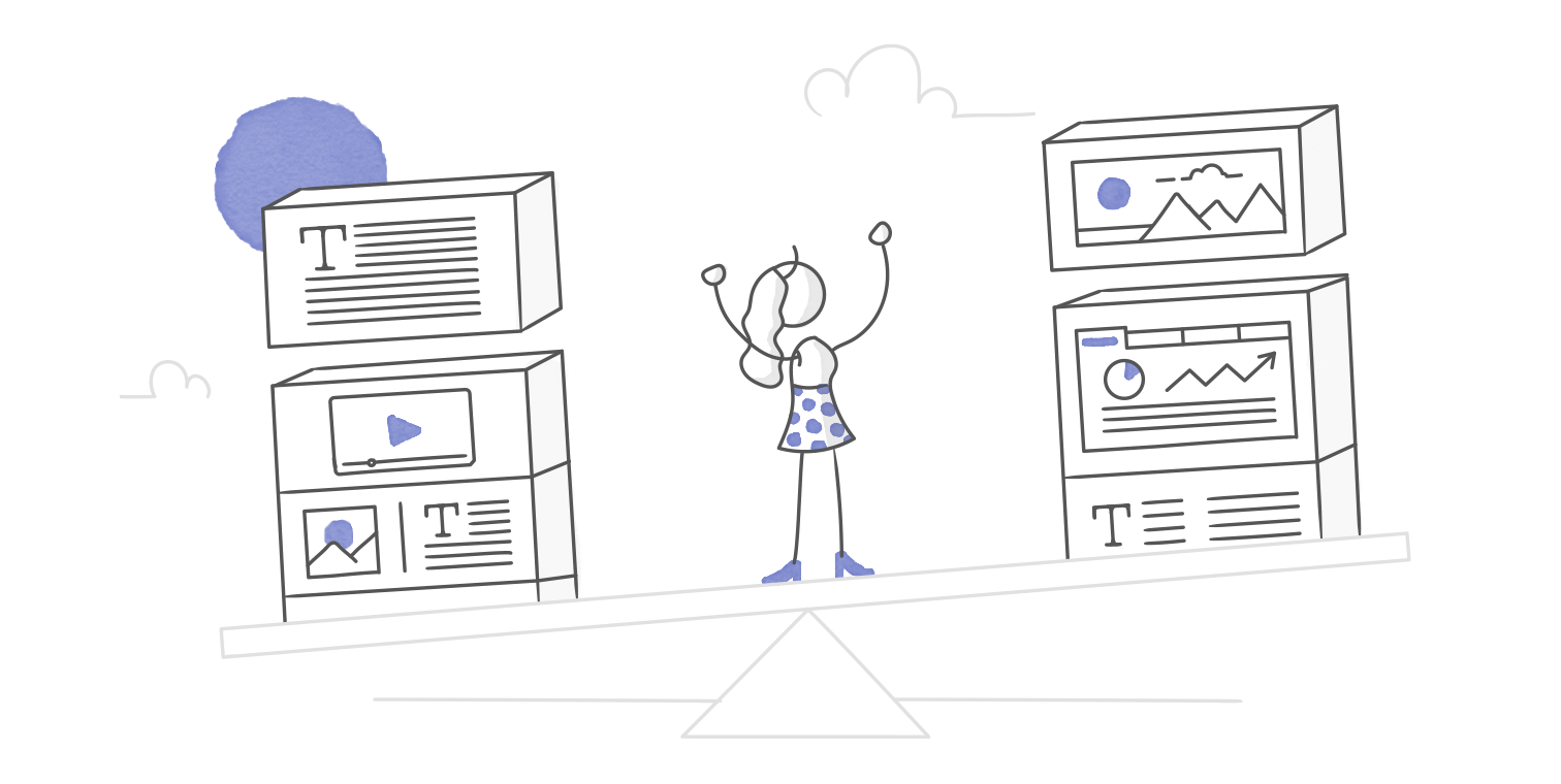 6 Blocktypen in Rise 360 zum Vergleich von Konzepten - Articulate