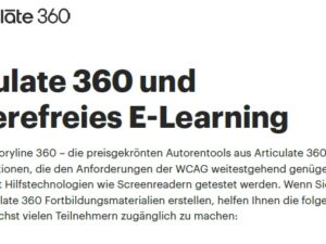 Wie Ihnen Articulate 360 hilft, barrierefreies E-Learning zu erstellen