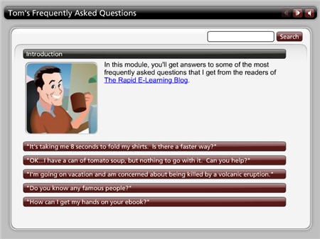 The Rapid E-Learning Blog - Ask Tom FAQ