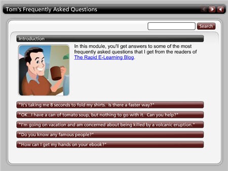 The Rapid E-Learning Blog - Tom's FAQ
