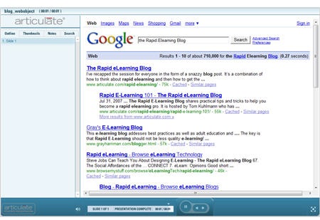 The Rapid E-Learning Blog - Google web object