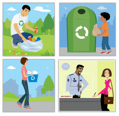 The Rapid E-Learning Blog - Four clip art images with different backgrounds