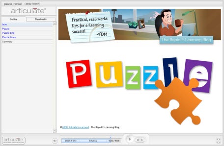 The Rapid E-Learning Blog: puzzle demo
