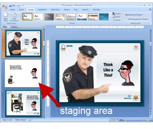 The Rapid E-Learning Blog: blank slide as a staging area