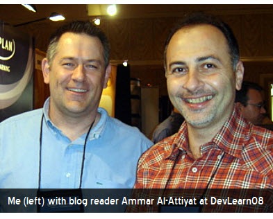 The Rapid E-Learning Blog: Tom with blog reader Ammar Al-Attiyat