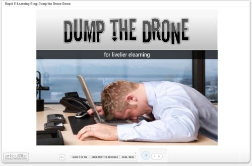 The Rapid E-Learning Blog - Dump the Drone Demo