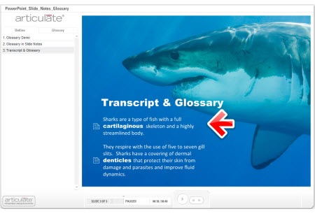 The Rapid E-Learning Blog: Use PowerPoint slide notes for glossary