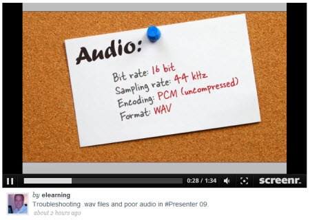 The Rapid E-Learning Blog - good example of text in your screencast videos