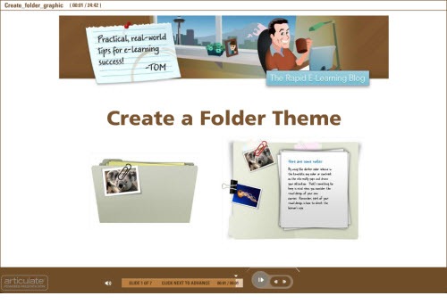 The Rapid E-Learning Blog - tutorial on how to create the folder graphic in PowerPoint