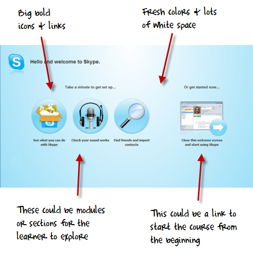 The Rapid E-Learning Blog - Skype inspired design