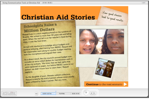 The Rapid E-Learning Blog - Christian Aid example