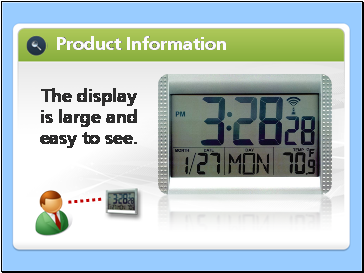 The large time display is about 70 percent of the entire display.