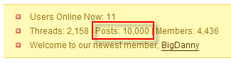 Forums 10,000th Post