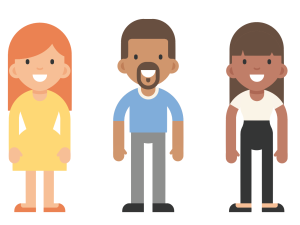 Lot de personnages flat design gratuit