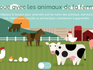 Storyline : jeu interactif sur les animaux de la ferme