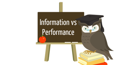 performance vs information