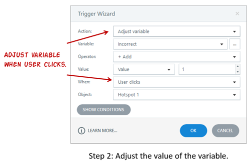 adjust e-learning variable