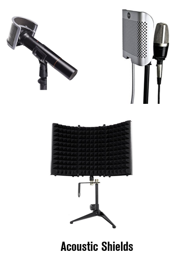 acoustic shield for audio narration