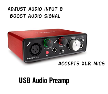 preamp for audio narration