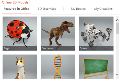 3D models in PowerPoint
