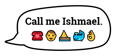 emoji moby dick for e-learning