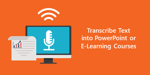 transcribe text PowerPoint HTML5 Flash