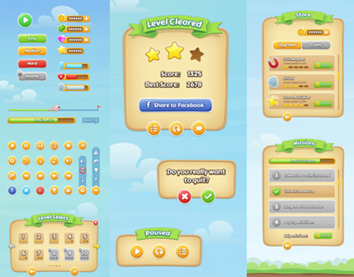 mobile game user interface