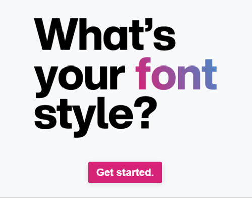 font style course design activities