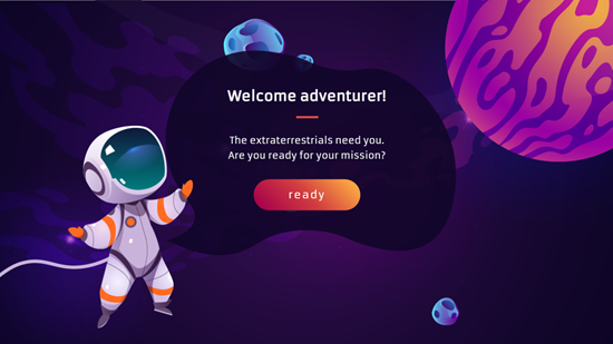 e-learning example space adventure