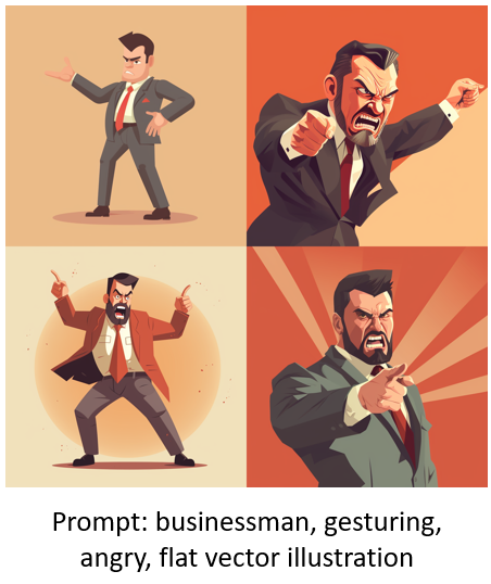 angry AI businessman