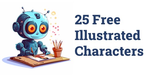 25 free illustrated characters